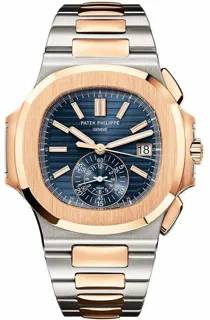 Patek Philippe Nautilus 5980/1AR-001 Rose gold and Stainless steel Blue