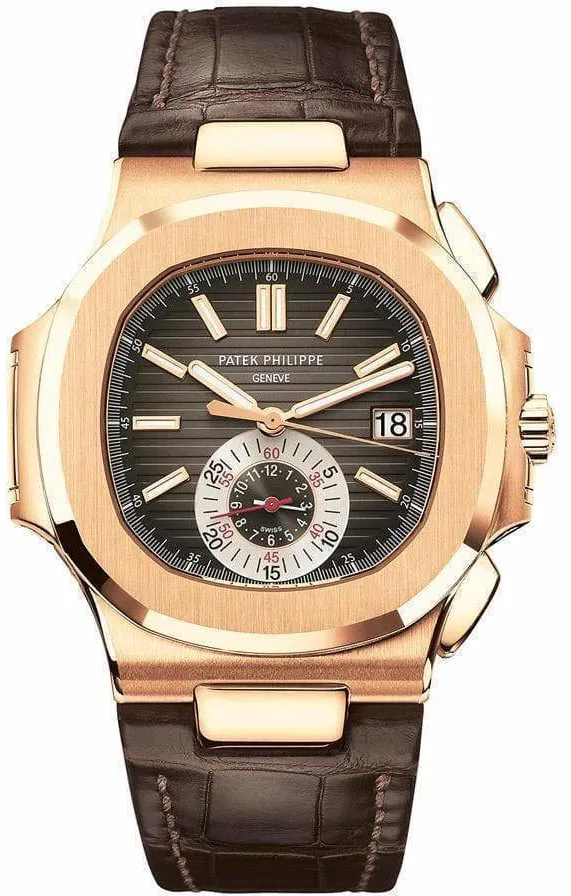 Patek Philippe Nautilus 5980R-001 40.5mm Rose gold Brown