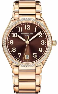 Patek Philippe Round Twenty-4 7300/1200R-001 Rose gold Brown