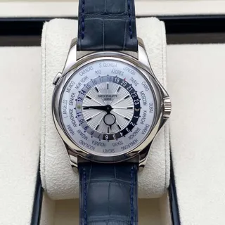 Patek Philippe World Time 5130G-001 White gold Silver