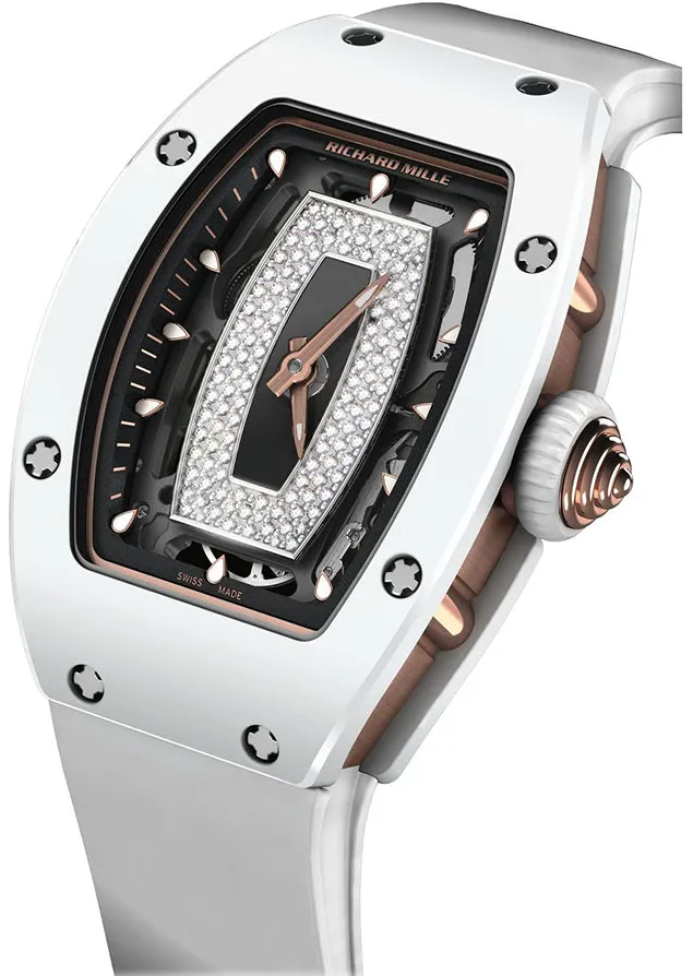 Richard Mille RM 07 RM07 45.66mm Rose gold Black and Skeletonized and Diamond