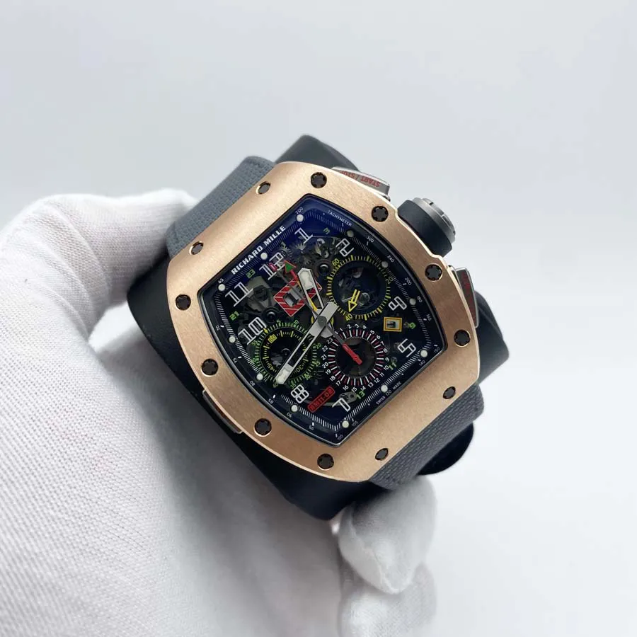 Richard Mille RM11-02 RM 11-02 50mm Rose gold Skeletonized