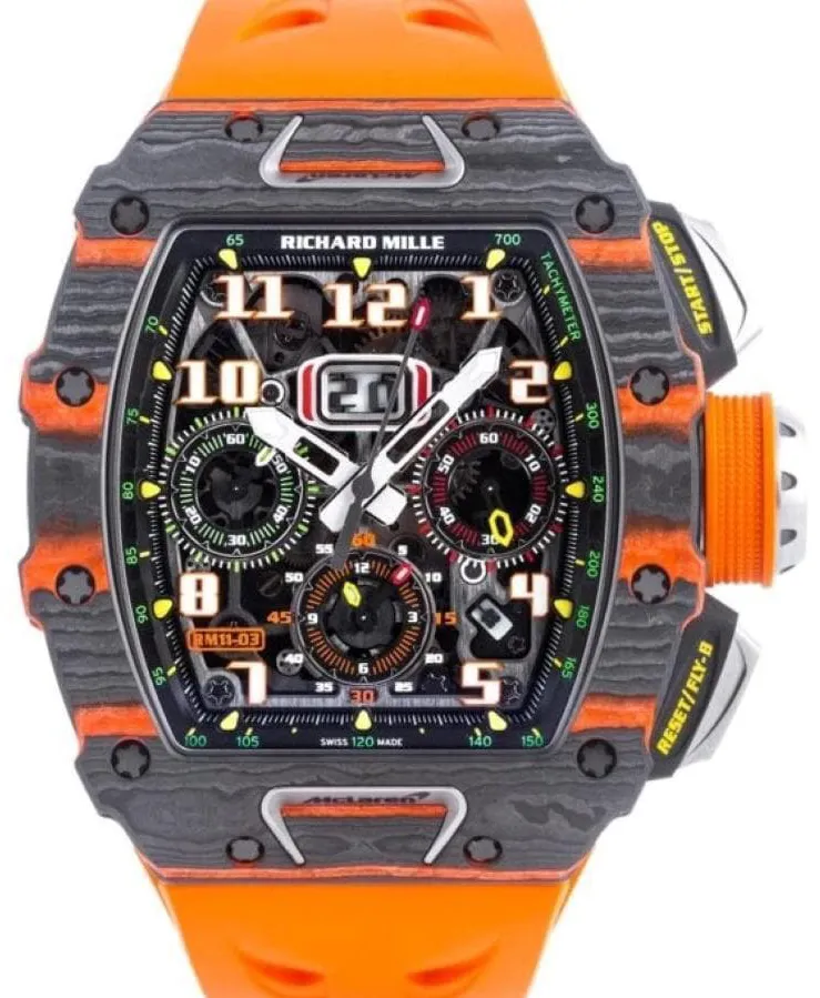 Richard Mille RM11-03 RM 11-03 50mm Carbon fiber Skeletonized