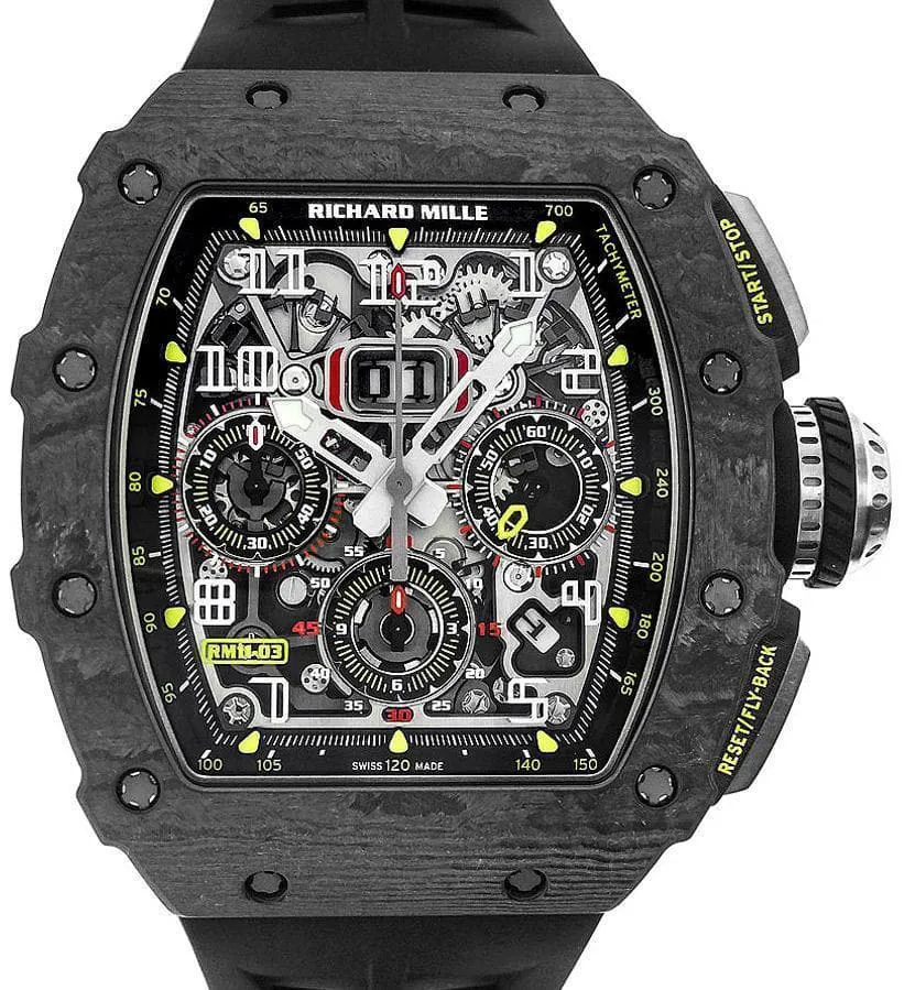 Richard Mille RM11-03 RM 11-03 50mm Carbon fiber Skeletonized