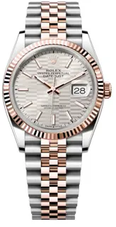 Rolex Datejust 36 126231-0033 Rose gold and Stainless steel Silver