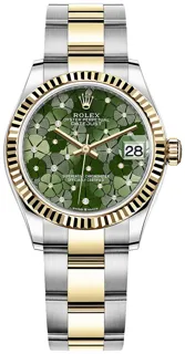 Rolex Datejust 31 278273 Oystersteel$Yellow Gold Olive Green Floral Motif