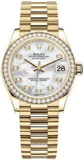 Rolex Datejust 31 278288RBR Yellow gold White