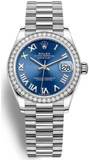 Rolex Datejust 31 278289RBR 31mm White gold Blue