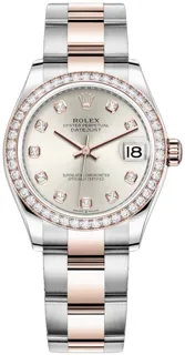 Rolex Datejust 31 278381RBR Oystersteel$Everose Gold Silver