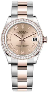 Rolex Datejust 31 278381RBR Oystersteel$Everose Gold Pink