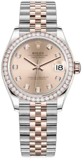 Rolex Datejust 31 278381RBR Oystersteel$Everose Gold Pink