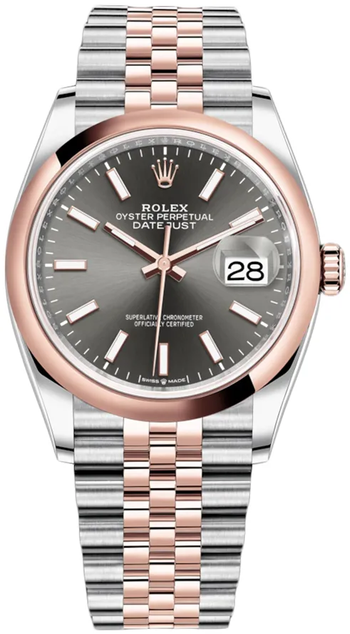 Rolex Datejust 36 126201 36mm Rose gold and Stainless steel Gray