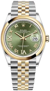 Rolex Datejust 36 126203 Yellow gold and Stainless steel Green