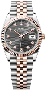 Rolex Datejust 36 126231-0041 Rose gold and Stainless steel Silver