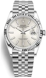 Rolex Datejust 36 126234 Oystersteel$White Gold Silver