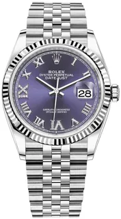 Rolex Datejust 36 126234 Oystersteel$White Gold Purple