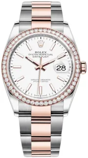 Rolex Datejust 36 126281RBR Oystersteel$Everose Gold White