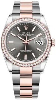 Rolex Datejust 36 126281RBR Oystersteel$Everose Gold Gray