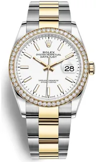 Rolex Datejust 36 126283RBR Yellow gold and Stainless steel White