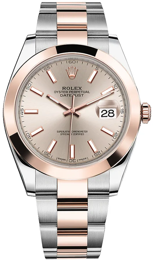 Rolex Datejust 41 126301 41mm Rose gold and Stainless steel Sundust Dial