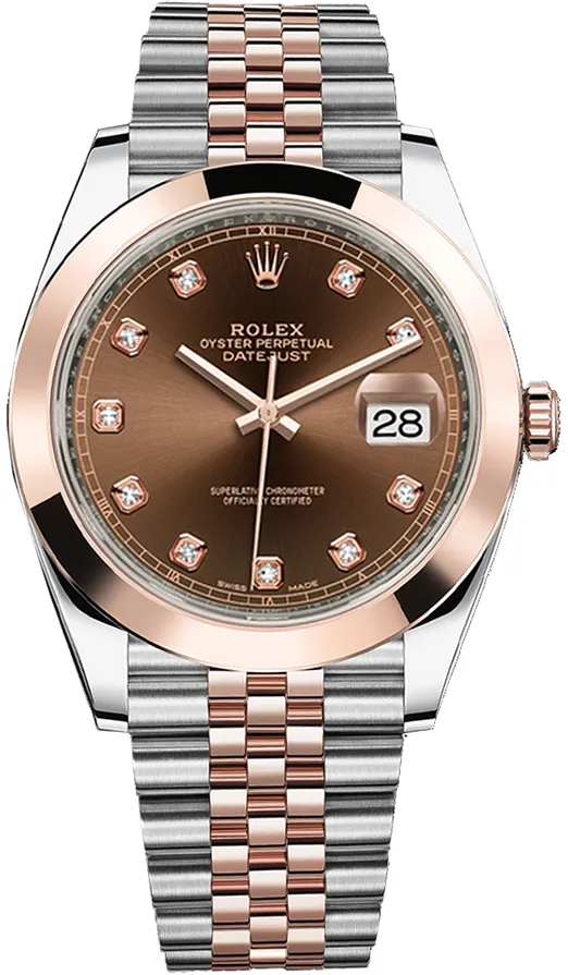 Rolex Datejust 41 126301 41mm Rose gold and Stainless steel Chocolate