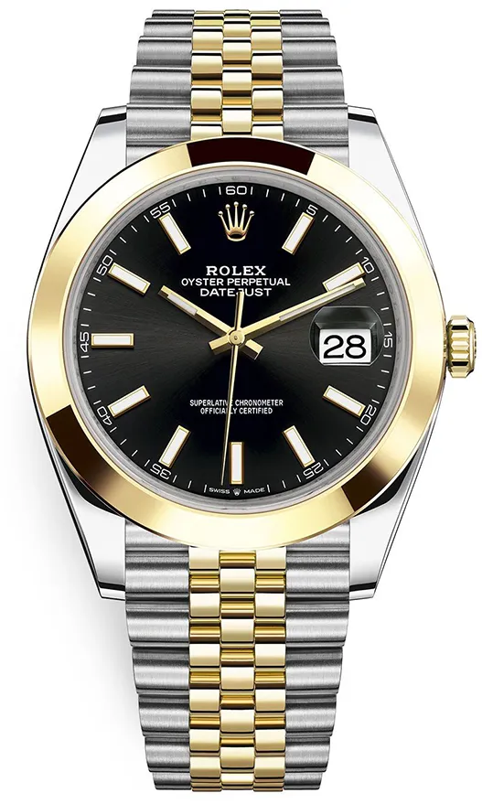 Rolex Datejust 41 126303 41mm Yellow gold and Stainless steel Black