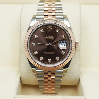 Rolex Datejust 41 126331 Oystersteel and Everose gold Brown