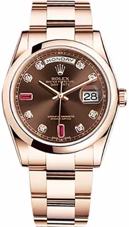 Rolex Day-Date 36 118205 Rose gold Brown