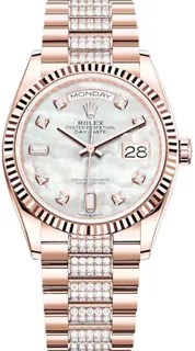 Rolex Day-Date 36 128235 Rose gold White