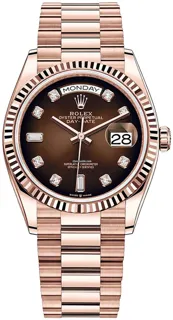 Rolex Day-Date 36 128235 36mm Rose gold Brown