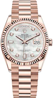 Rolex Day-Date 36 128235 Rose gold White