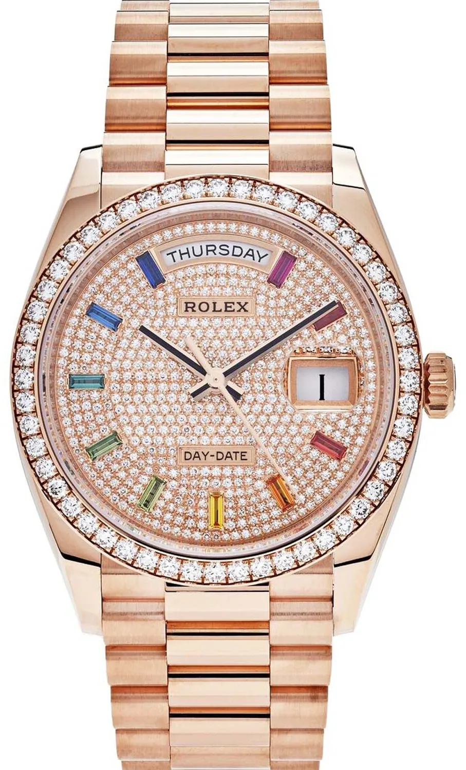 Rolex Day-Date 36 128345RBR 36mm Rose gold Diamond