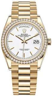 Rolex Day-Date 36 128348RBR 36mm Yellow gold White