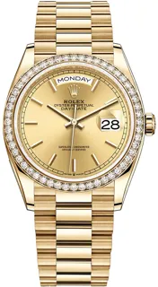 Rolex Day-Date 36 128348RBR 36mm Yellow gold Champagne