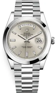 Rolex Day-Date 40 228206 Platinum Silver