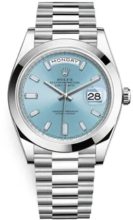 Rolex Day-Date 40 228206 Platinum Ice blue