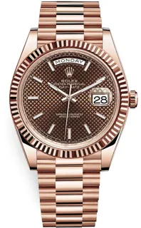 Rolex Day-Date 40 228235 Everose gold Brown