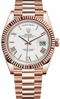 Rolex Day-Date 40 228235 Everose gold White