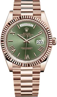 Rolex Day-Date 40 228235 Everose gold Olive green