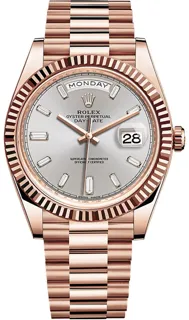 Rolex Day-Date 40 228235 Everose gold Gray