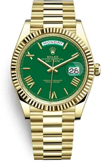 Rolex Day-Date 40 228238 Yellow gold Green