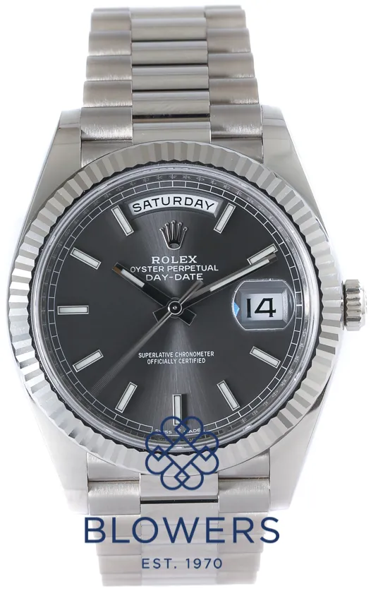 Rolex Day-Date 40 228239 40mm White gold Slate grey