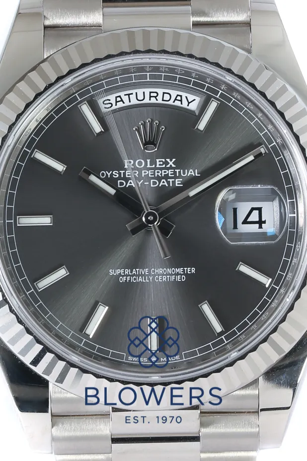 Rolex Day-Date 40 228239 40mm White gold Slate grey 2