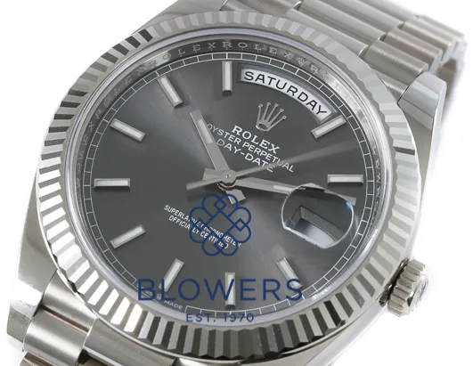 Rolex Day-Date 40 228239 40mm White gold Slate grey 4