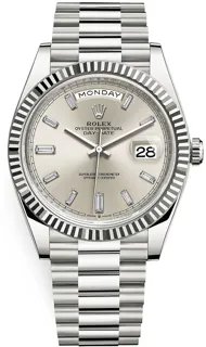 Rolex Day-Date 40 228239 White gold Silver