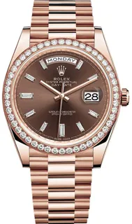 Rolex Day-Date 40 228345 Rose gold Brown