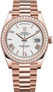 Rolex Day-Date 40 228345RBR Rose gold White