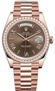 Rolex Day-Date 40 228345RBR Rose gold Brown