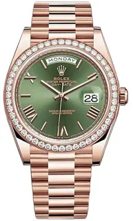 Rolex Day-Date 40 228345RBR Rose gold Olive green