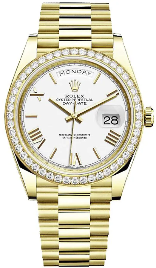 Rolex Day-Date 40 228348RBR 40mm Yellow gold White